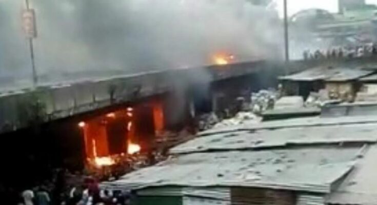 Fire Razes Agbeni Market In Ibadan