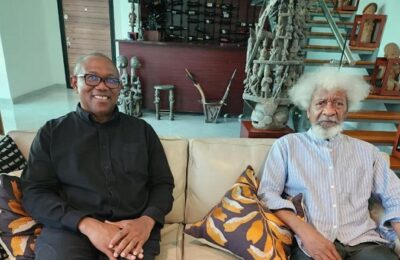 Obi Visits Soyinka, Weeks After Nobel Laureate Clashed With OBIdients