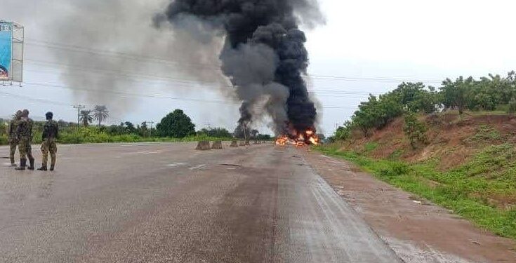 Several Trapped As Fuel Tanker Explodes On Lokoja-Abuja Expressway