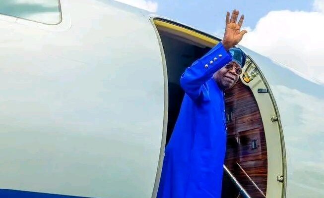 Tinubu Jets Out Of Nigeria Weeks After Returning From Europe