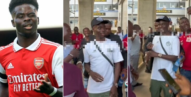 Arsenal Star Bukayo, Saka Arrives In Nigeria (VIDEO)