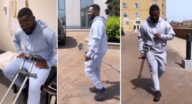 Falz Dumps Crutches, Shares Video Of Significant Progress One Month Post-Surgery (Video)