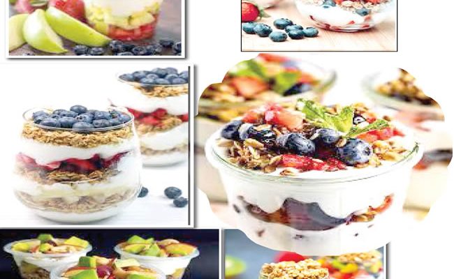 Enjoy creamy fruits and granola parfaits with your family this weekend