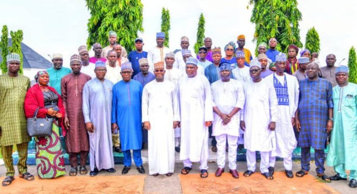 Gov. Yahaya Bello and PDP defectors