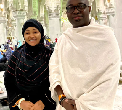 Hajj Rite: "Islam Will Never Let You Down" - Kazim Adeoti Tells Wife, Mercy Aigbe (Video)