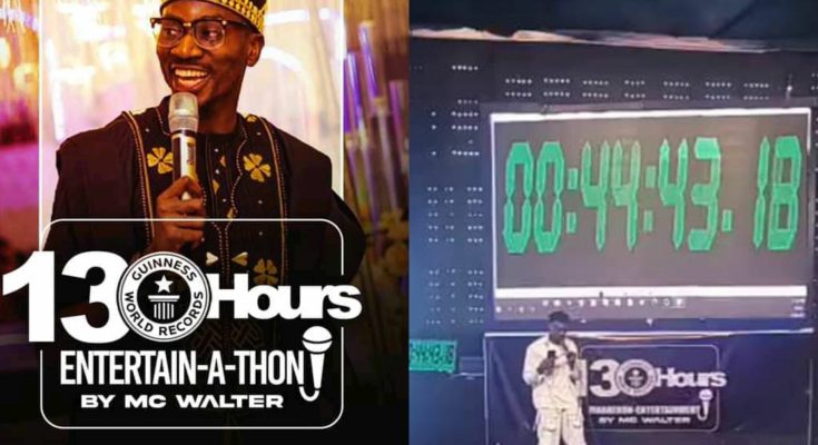 Nigerian MC, Walter, begins 130-hour entertain-a-thon in Ebonyi