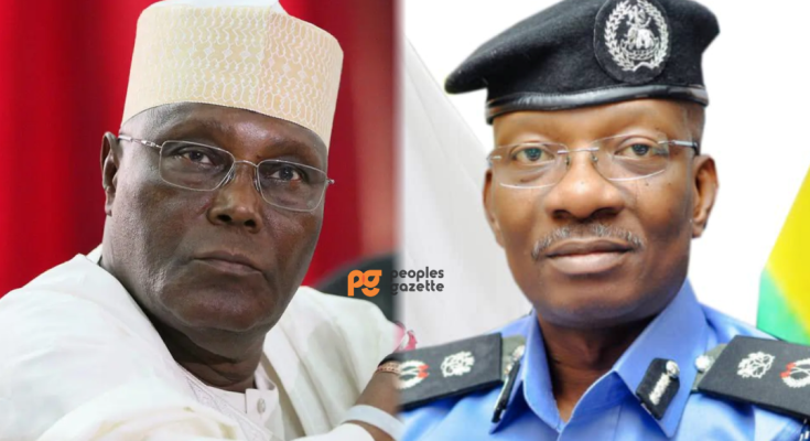 Atiku Abubakar and IGP Kayode Egbetoku