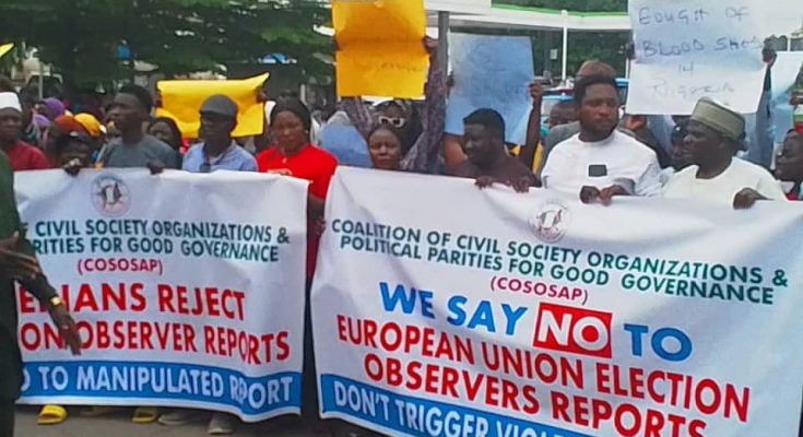 Security Beefed-Up As Tinubu Supporters Storm EU Secretariat In Abuja