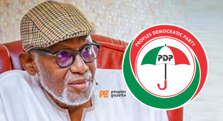 Governor Rotimi Akeredolu and PDP