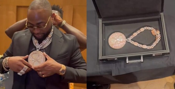 Davido Acquires £500,000 Diamond Necklace To Celebrate ‘Timeless’ Album (Video)