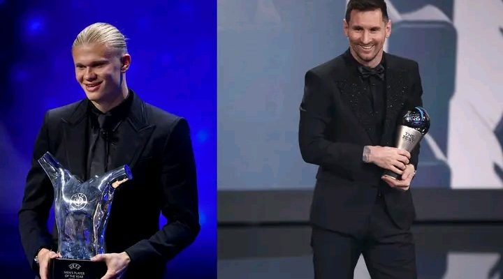 Erling Haaland Beats Lionel Messi To Win UEFA Player Award
