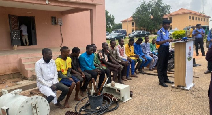 Police parade 13 suspects over alleged rape, culpable homicide, robbery in Gombe