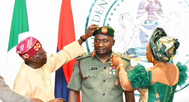 Moment Tinubu decorated Service Chiefs with new ranks