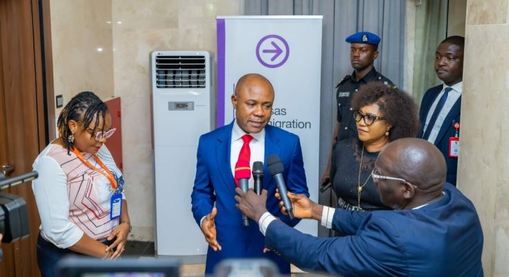 Gov Mbah submits UK visa application in Enugu