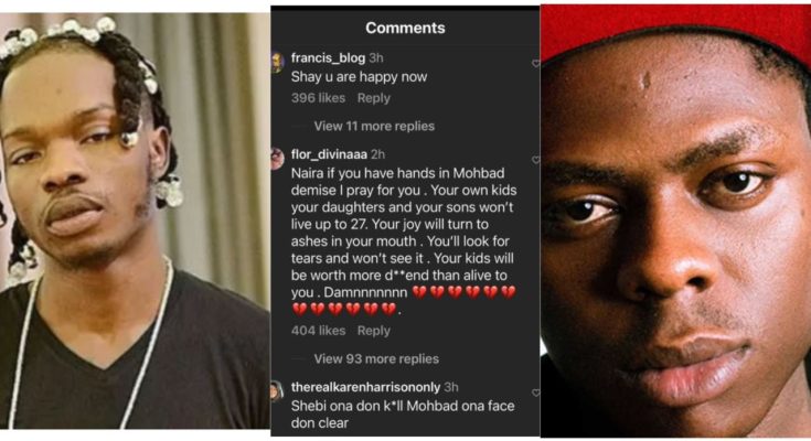 Netizens call out Naira Marley following news of Mohbad's death