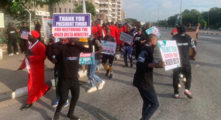 Pro-Tinubu protesters storm presidential election tribunal