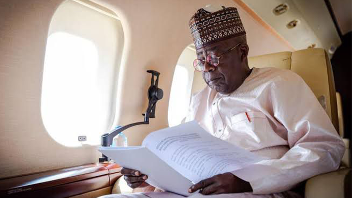 TINUBU INSIDE PLANE