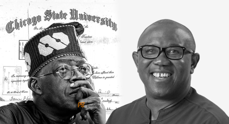 President Bola Tinubu and Peter Obi