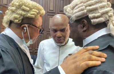 'Don't Lose Focus' — Nnamdi Kanu To Lawyers, IPOB Supporters