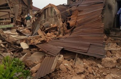 One dead, four injured as building collapses in Ekiti