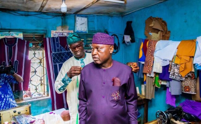 PHOTOS: Gov Oyebanji visits former tailor