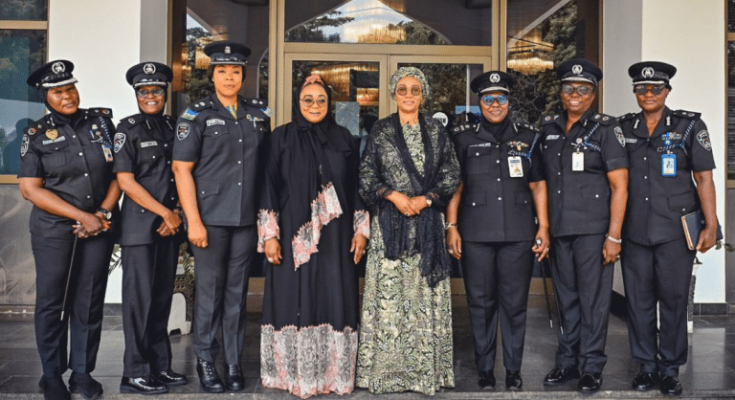 Police Minister Leads Female Officers To Remi Tinubu In Aso Rock, Seeks More Partnership