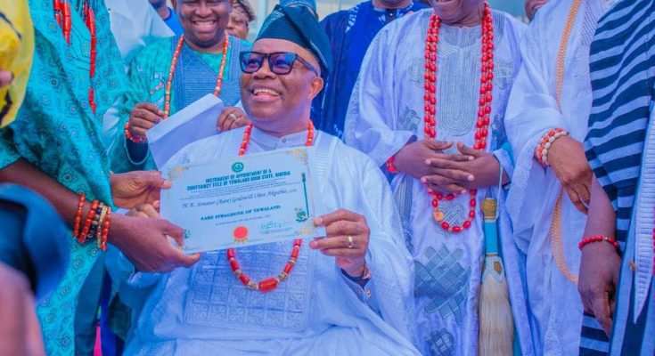 Senate President Akpabio Bags Traditional Title In Ogun