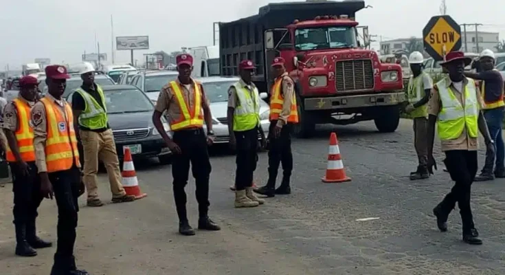 Traffic Hit Road As Tanker Falls, Spills Content On Lagos-Ibadan Expressway