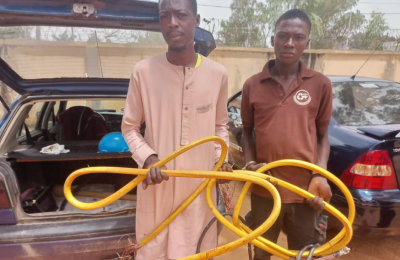 Two Nabbed For Vandalising, Stealing Cables Used To Power Yola Water Treatment Plant