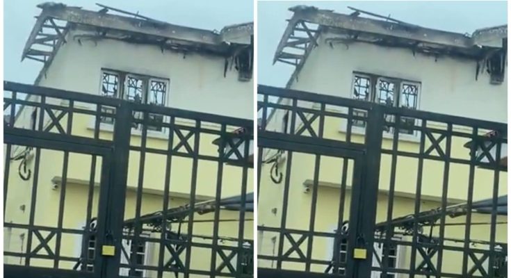 Fire Razes House Of Popular BBNaija Star (Video)