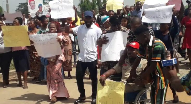 Imo LP Members Protest At INEC Office, Demand Certified Copy Of Election Results