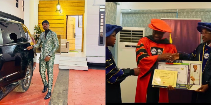 Lateef Adedimeji Goes Emotional As He Bags Honorary Doctorate Degree From Estam University (Video)