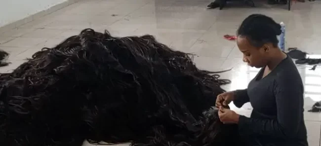 Nigerian woman creates world's longest handmade wig