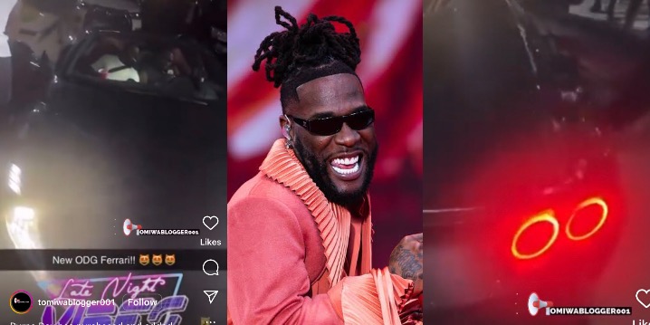 Burna Boy Splashes $700k On Brand New Ferrari 812 GTS