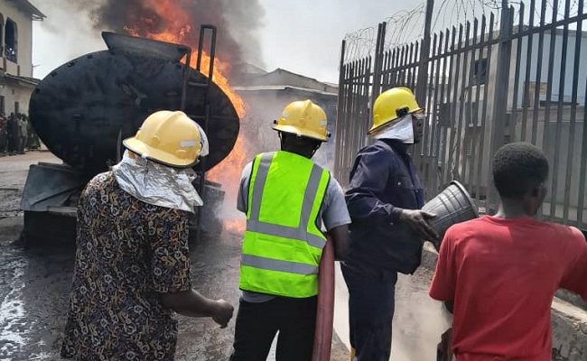 Diesel tanker fire destroys shops, viewing centre in Ilorin