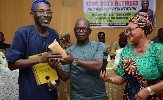 Lagos council boss pledges to prioritise staff welfare, celebrates retirees