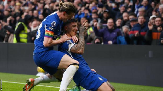 Ten-Man Chelsea Survive Brighton’s Scare As Enzo Fernandez Scores Double