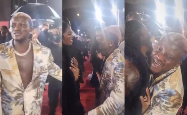 VIDEO: Moment Portable calls Tiwa Savage his ‘godmother’ at an event in the UK