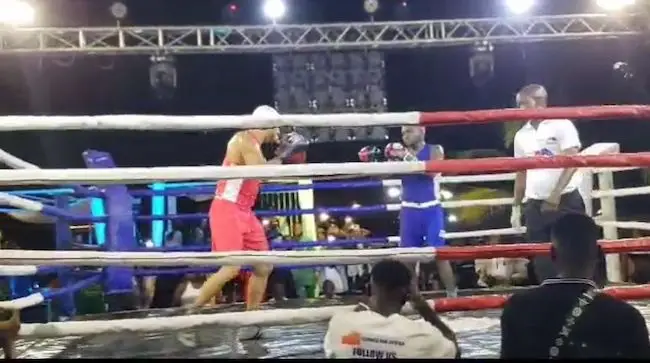 VIDEO: Portable beats Charles Okocha in celebrity boxing match