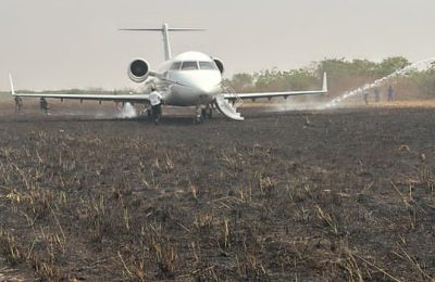 10 Escape Death As Private Jet Crash-Lands In Ibadan