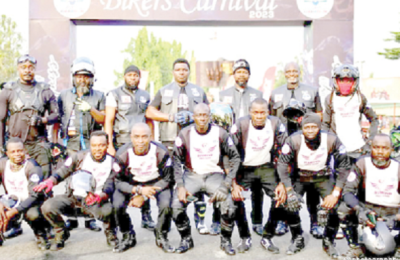 120 bikers thrill revellers at Carnival Calabar