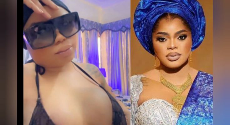 Bobrisky shows off outcome of his recent breast surgery