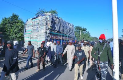Gov Zulum decries overloaded trailers plying Maiduguri-Gamboru Ngala road
