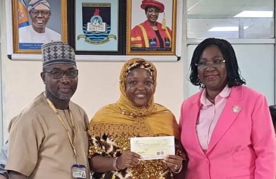 LASU gifts N1m to staff who emerged UNILAG's best doctoral student