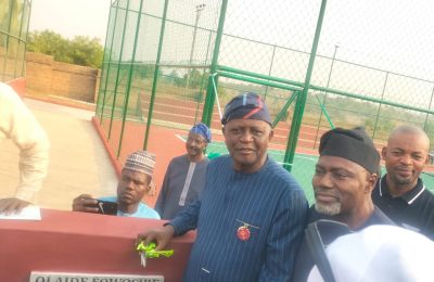 NASFAT BoT Chairman commissions tennis court at Fountain varsity