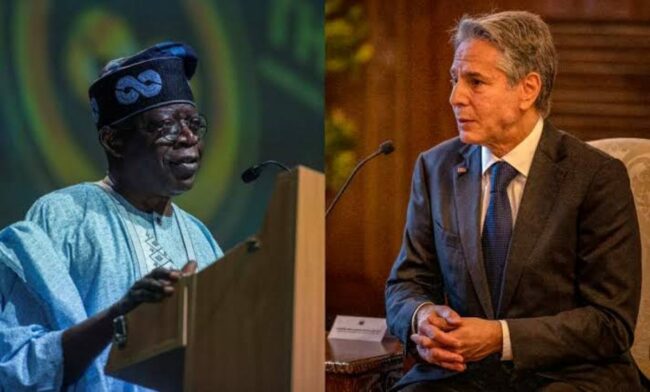 Tinubu hosts Blinken in Aso Villa