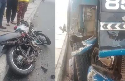 Two Feared Dead As Truck Crushes Okada Plying One-Way In Lagos