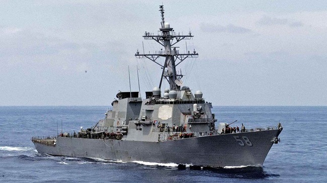 US warship,