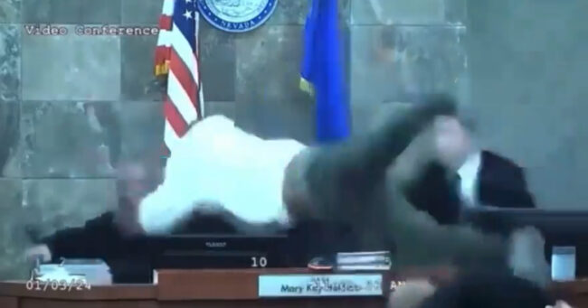 VIDEO: Moment 30-year-old convict attacked Judge in US Court