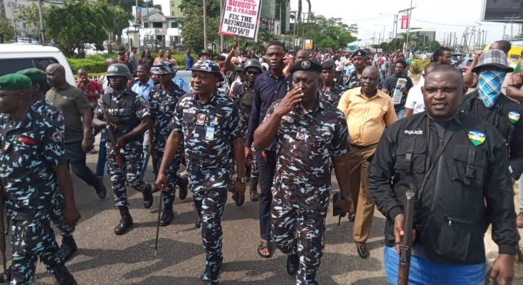 Police NLC hardship protest